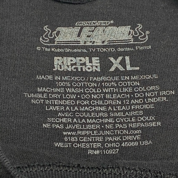 🛑SOLD🛑Bleach Mens XL Ripple Junction  Black - Picture 2 of 3